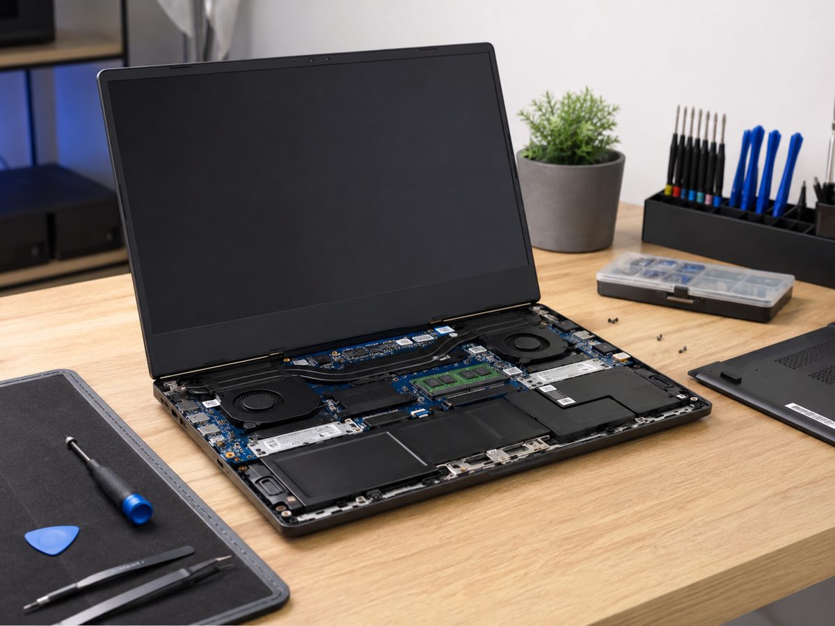 Laptop repair workstation