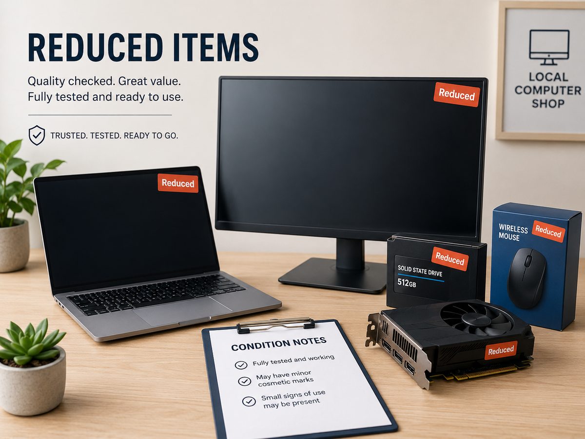 Reduced items and condition notes